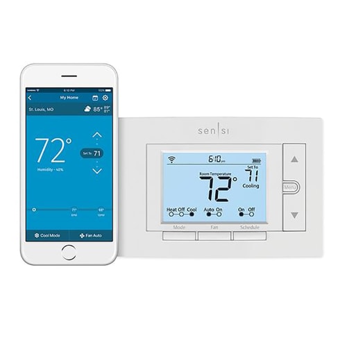 Emerson White Rodgers Sensi Wi-Fi Thermostat, Programmable, Heat/Cool